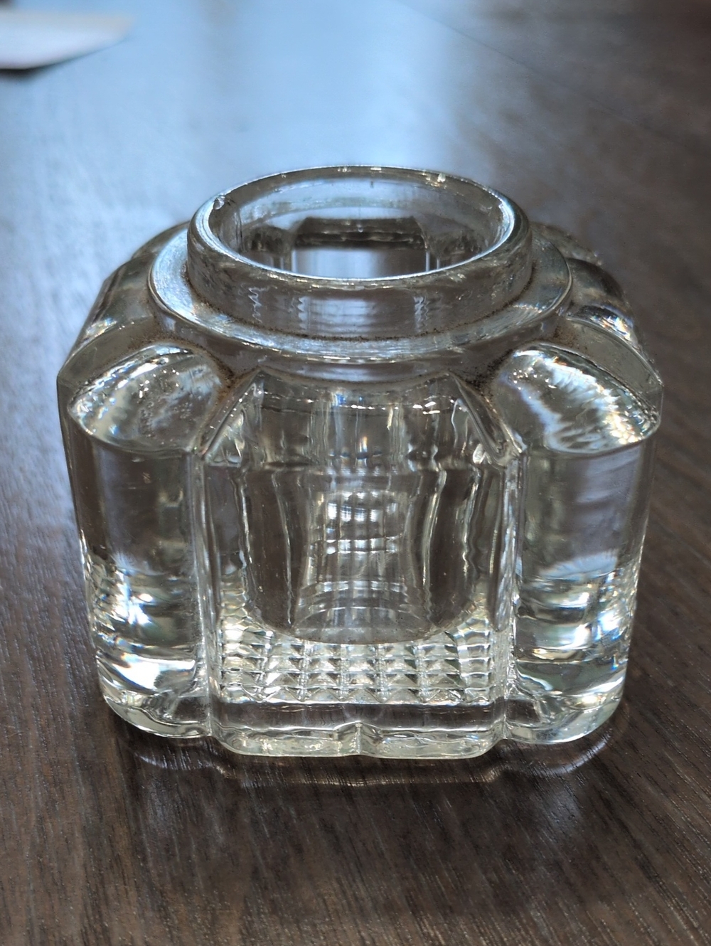 Fluted Glass Inkwell